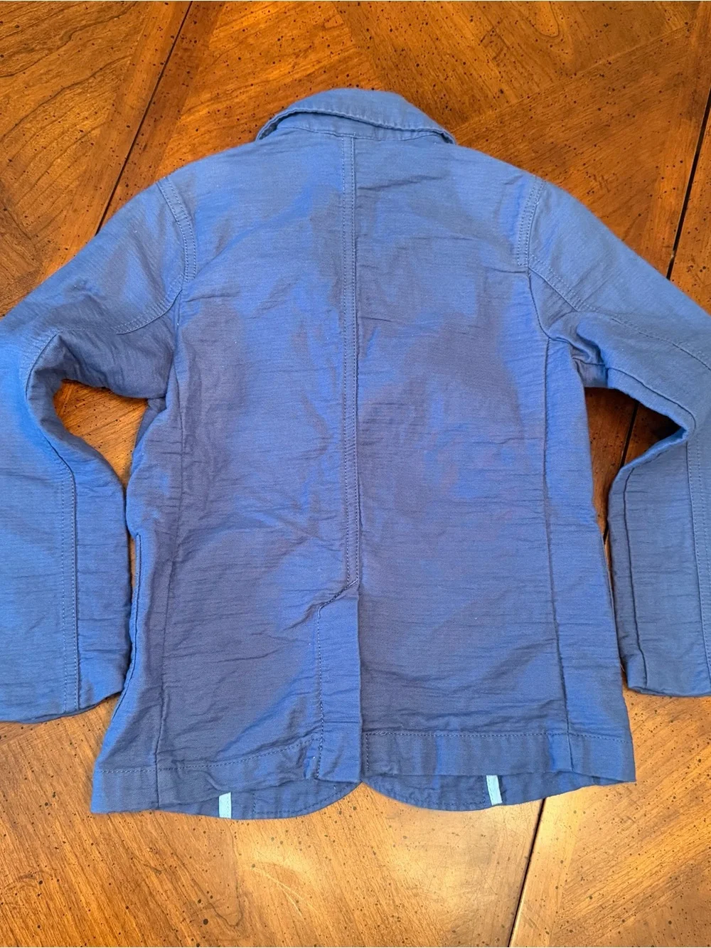 Tea Collection Boys Blue Blazer Jacket Size 6 Cotton Preppy Sport Coat
